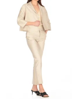 Blazer in cotone e seta