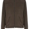Bomber con effetto scamosciato
