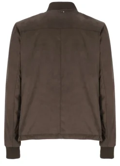 Bomber con effetto scamosciato