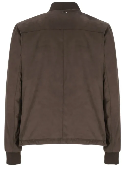 Bomber con effetto scamosciato