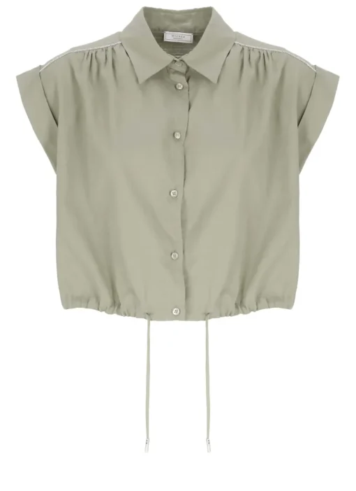 Camicia con dettagli in punto luce