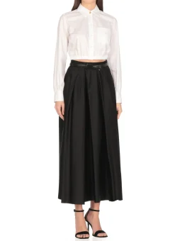 Camicia cropped in cotone