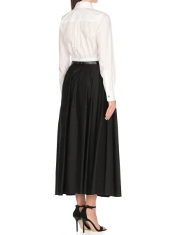 Camicia cropped in cotone