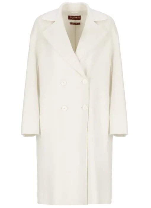 Cappotto doppiopetto in cashmere e lana