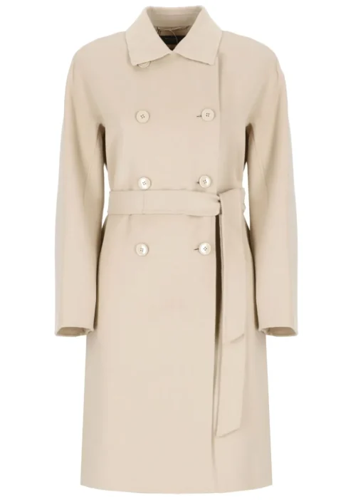 Cappotto doppiopetto in lana vergine
