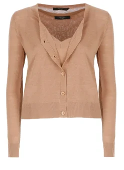 Cardigan in seta e lino
