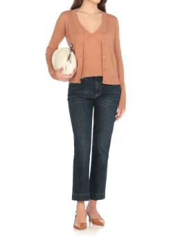 Cardigan in seta e lino