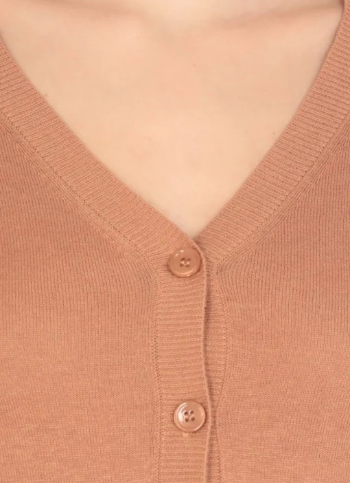Cardigan in seta e lino