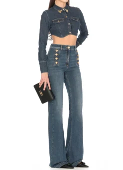 Giacca jeans cropped