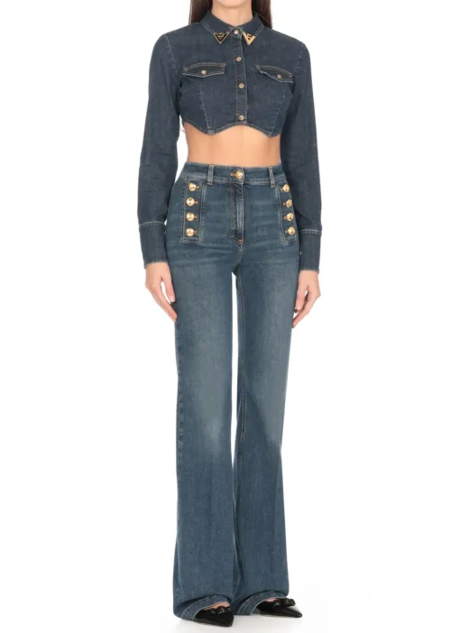 Giacca jeans cropped
