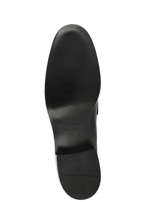 Mocassino in pelle con tacco