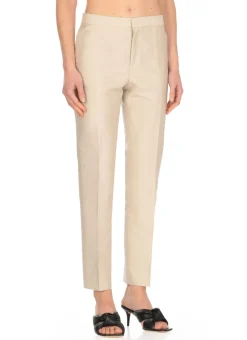 Pantaloni in cotone e seta