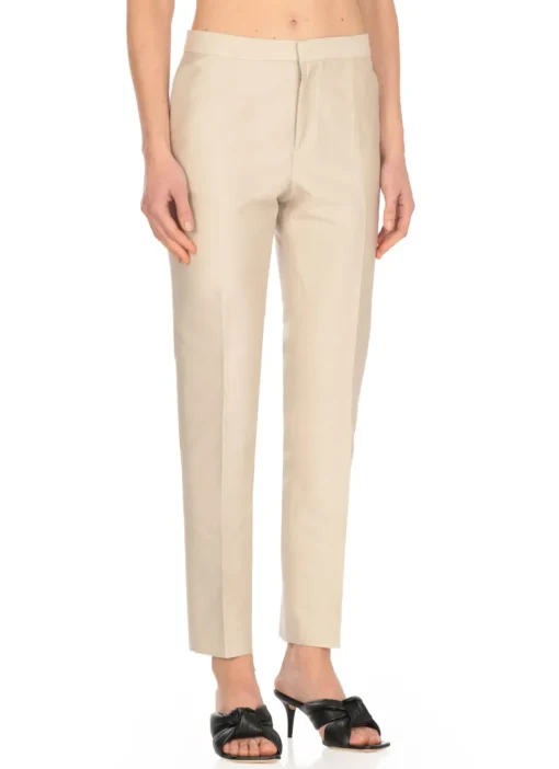 Pantaloni in cotone e seta