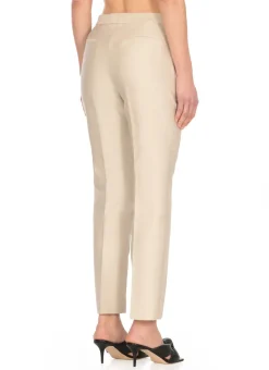 Pantaloni in cotone e seta