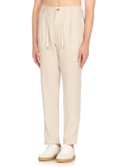 Pantaloni in lana e seta