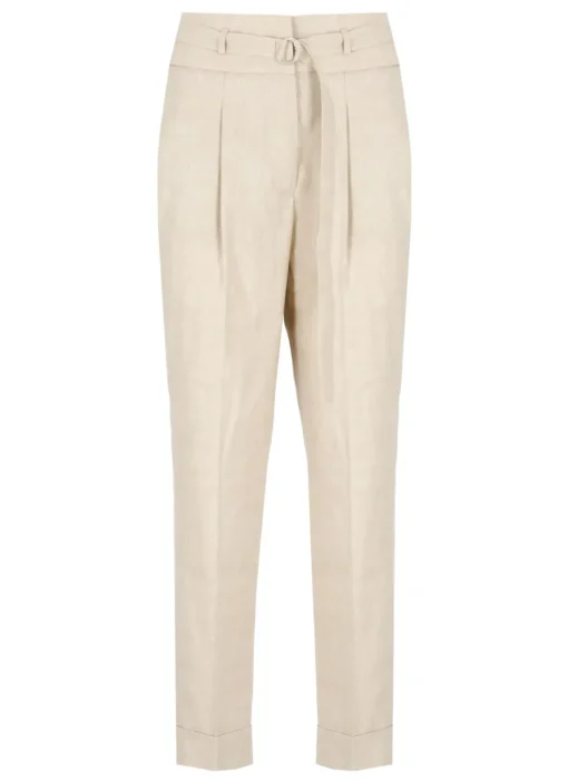 Pantaloni in lino e lana