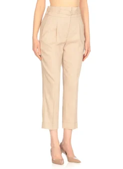 Pantaloni in lino e lana