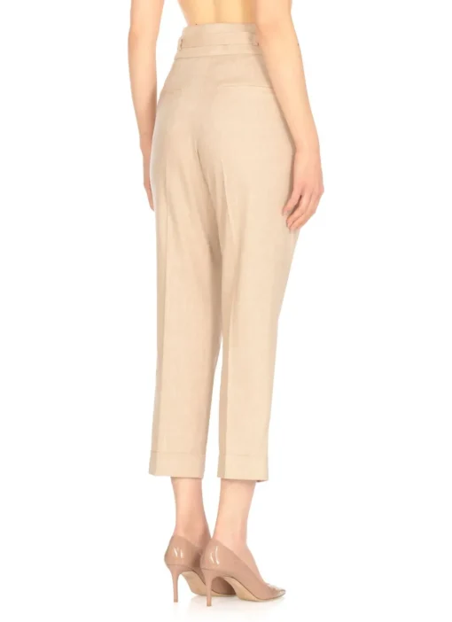 Pantaloni in lino e lana