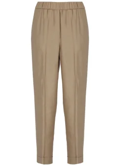Pantaloni in viscosa e lino