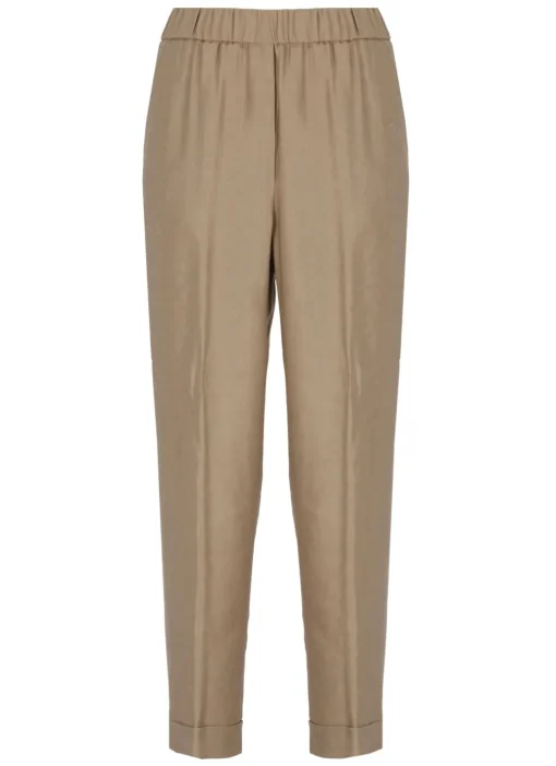 Pantaloni in viscosa e lino