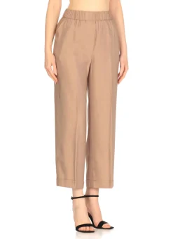 Pantaloni in viscosa e lino