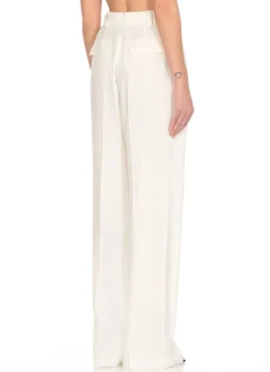 Pantaloni in viscosa e lino