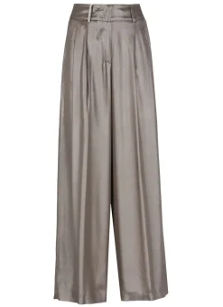 Pantaloni palazzo in satin