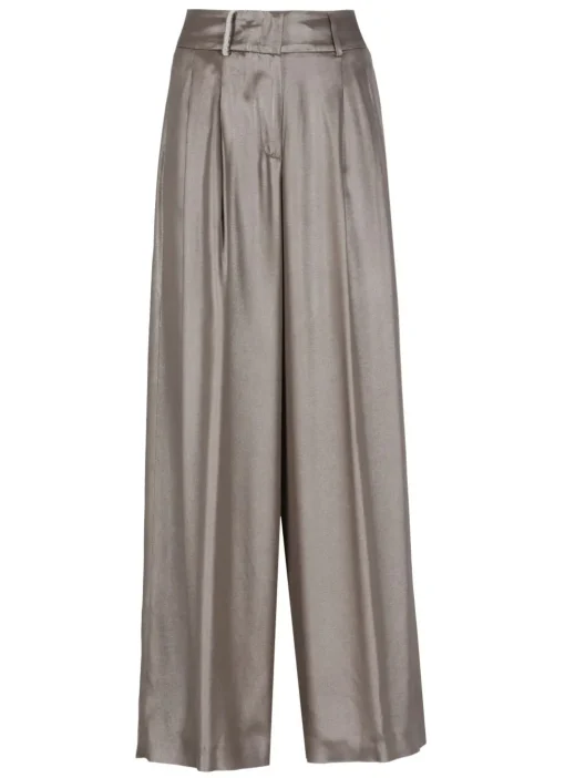 Pantaloni palazzo in satin