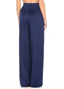 Pantaloni palazzo in satin