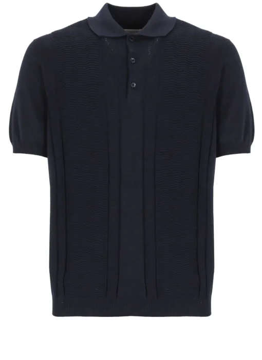 Polo con riga Jacquard