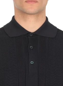 Polo con riga Jacquard