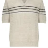 Polo in cotone e lino