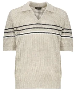 Polo in cotone e lino