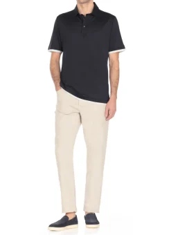 Polo in seta e cotone