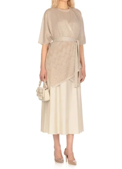 Poncho in lurex