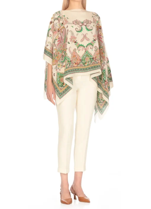 Poncho in seta