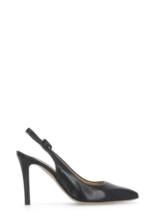 Slingback in pelle