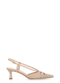 Slingback in pelle