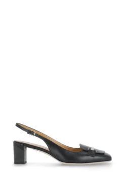 Slingback in pelle