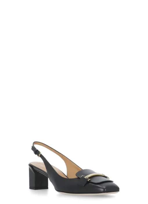 Slingback in pelle
