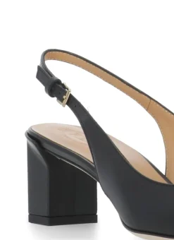 Slingback in pelle