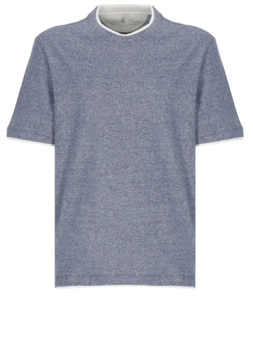 T-shirt in cotone e lino