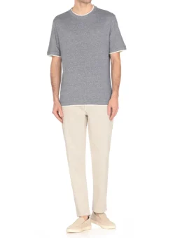 T-shirt in cotone e lino