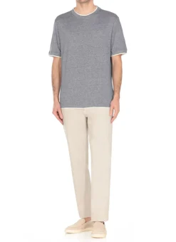 T-shirt in cotone e lino