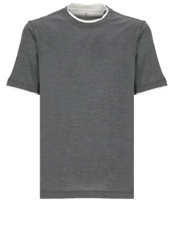 T-shirt in seta e cotone