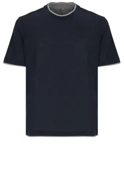 T-shirt in seta e cotone