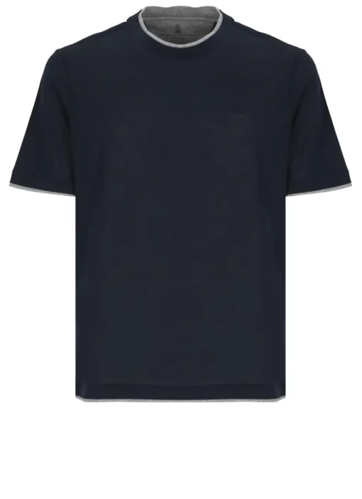 T-shirt in seta e cotone