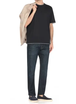T-shirt in seta e cotone