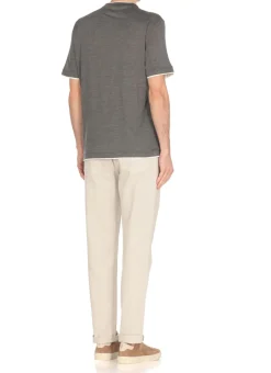 T-shirt in seta e cotone