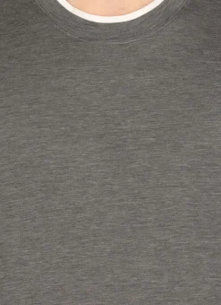 T-shirt in seta e cotone